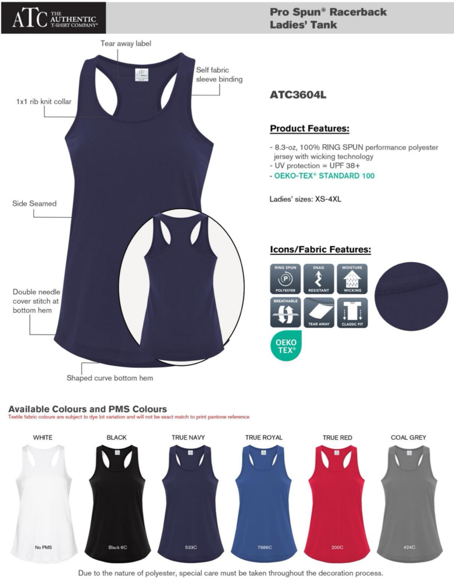 ATC™ PRO SPUN® RACERBACK LADIES' TANK - ATC3604L